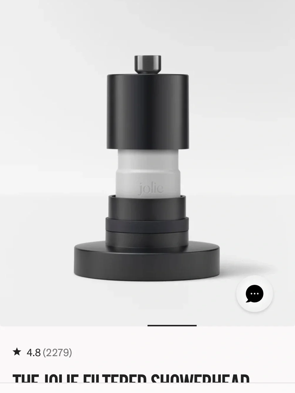 Jolie Showerhead Filter Attachment - Black and White